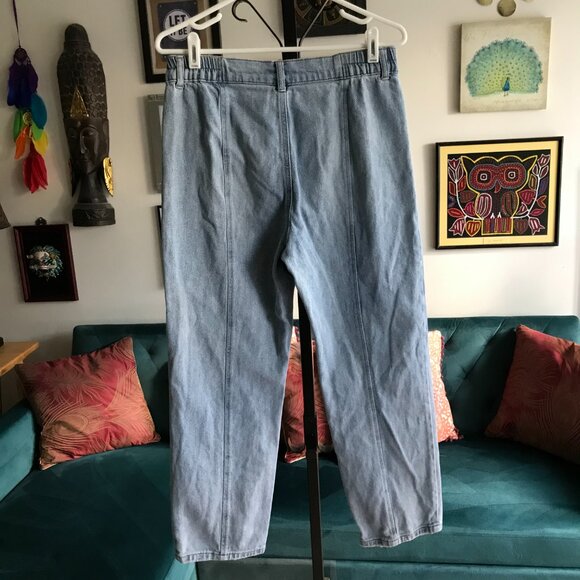 SINCERELY JULES size 9 / 29 Light Wash Stretch Denim High Waist Straight Jeans - Picture 3 of 4